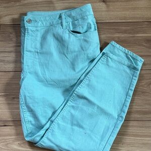 Old Navy Turquoise Super-Skinny Jeans